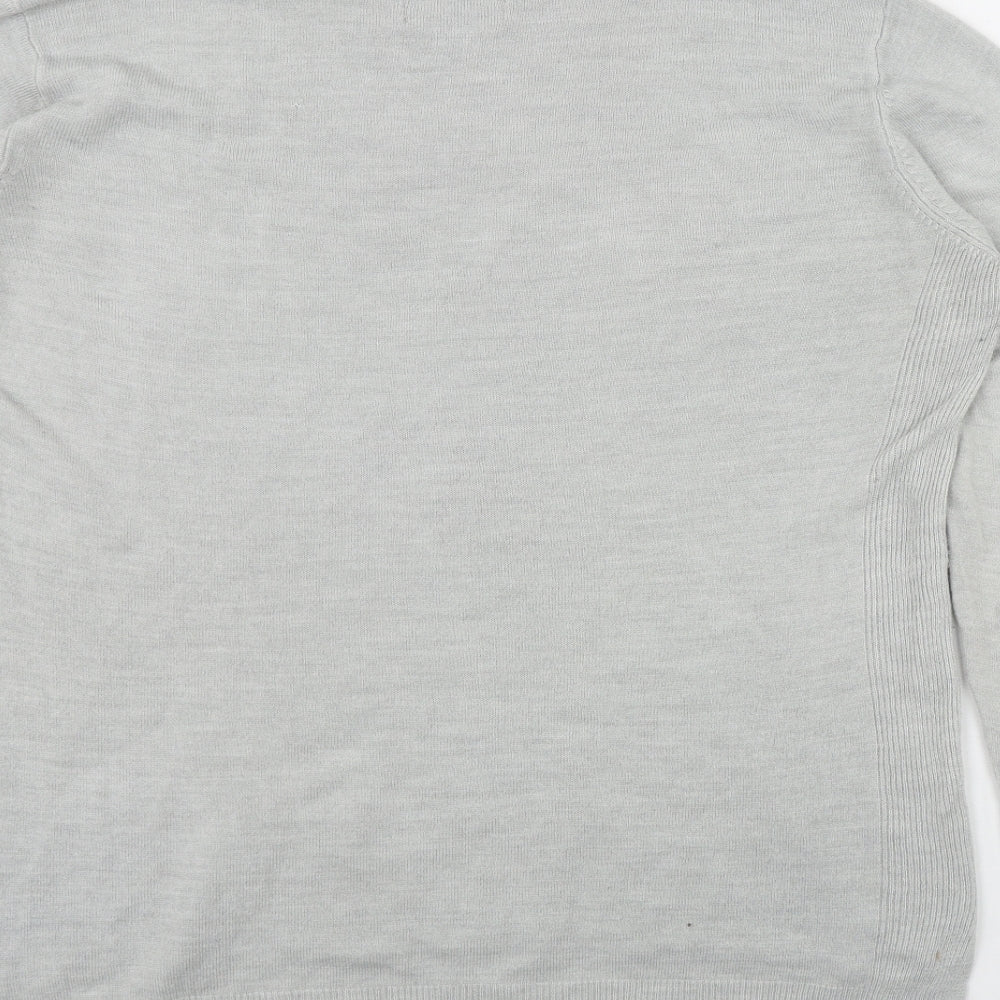 Primark Womens Grey Round Neck  Acrylic Pullover Jumper Size 14