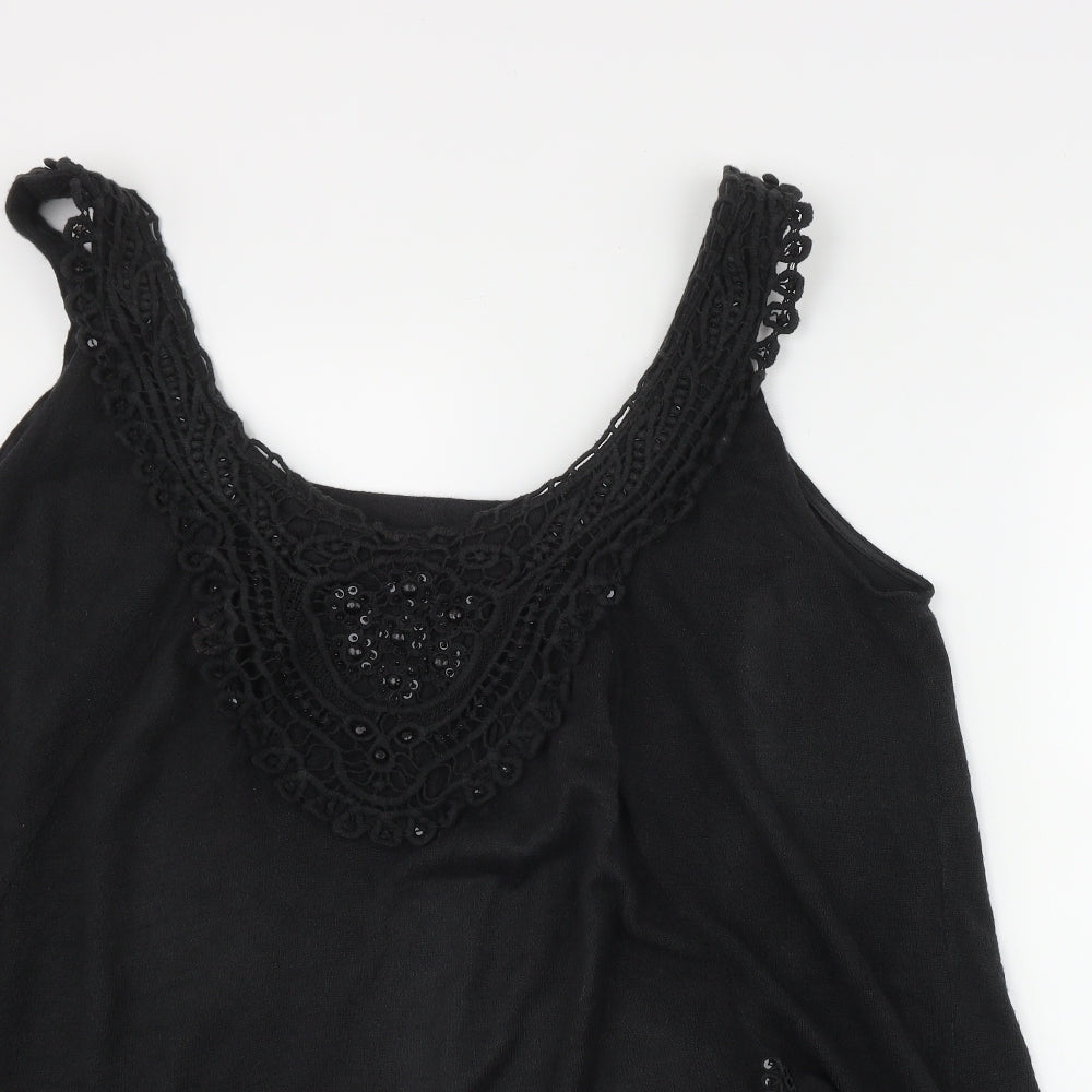 Inspire Womens Black  Acrylic Camisole Tank Size 26 Scoop Neck