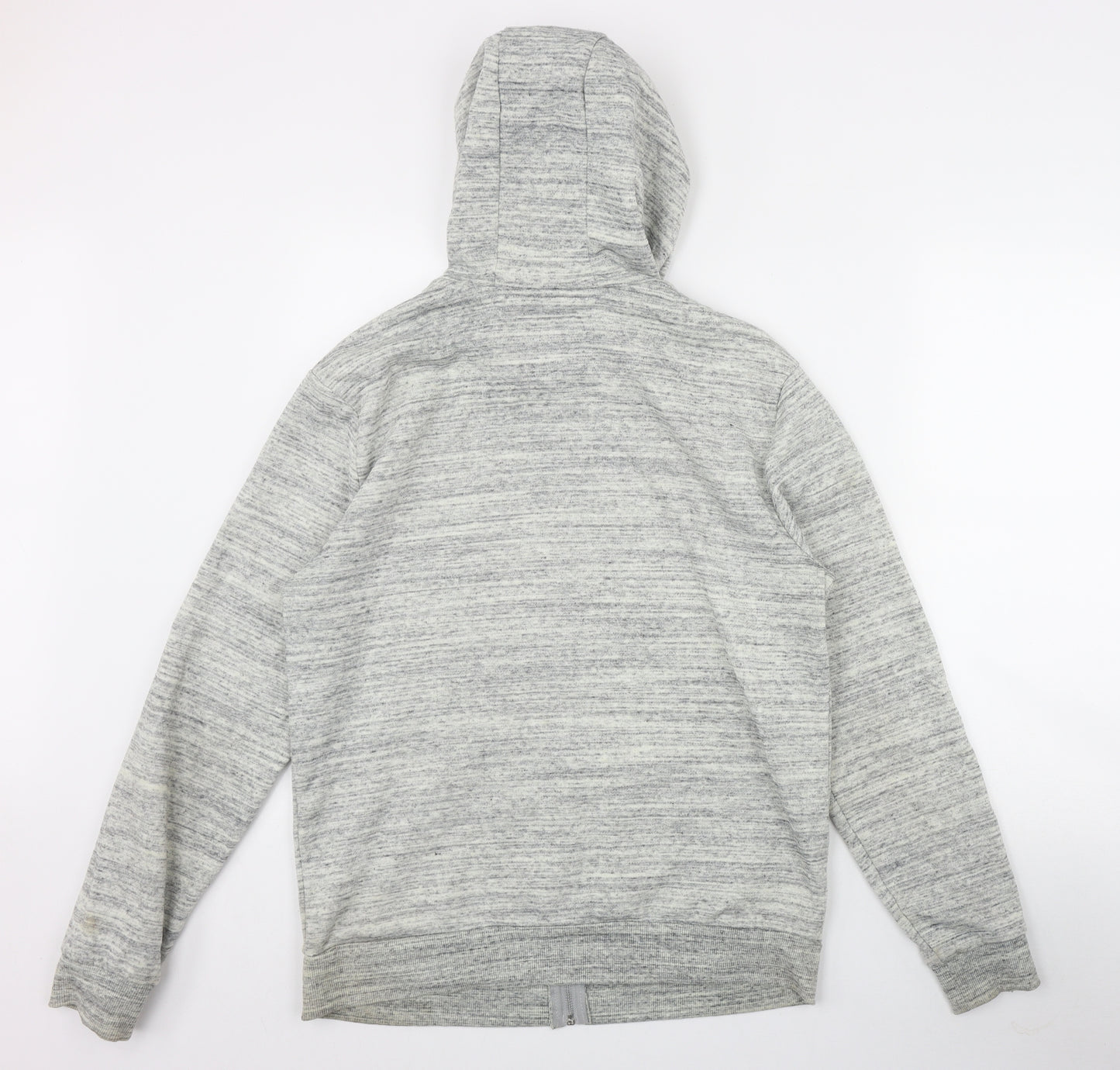 Peacocks Mens Grey  Cotton Full Zip Hoodie Size M