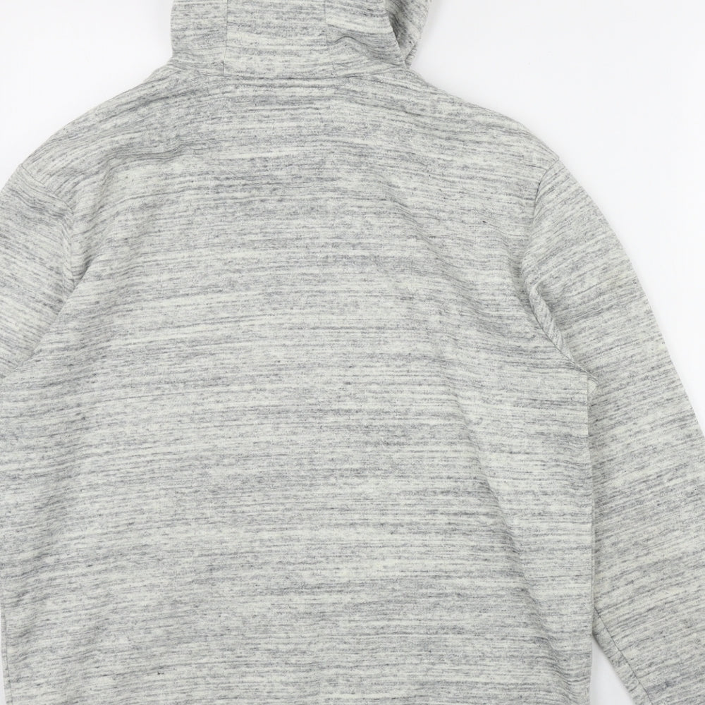 Peacocks Mens Grey  Cotton Full Zip Hoodie Size M