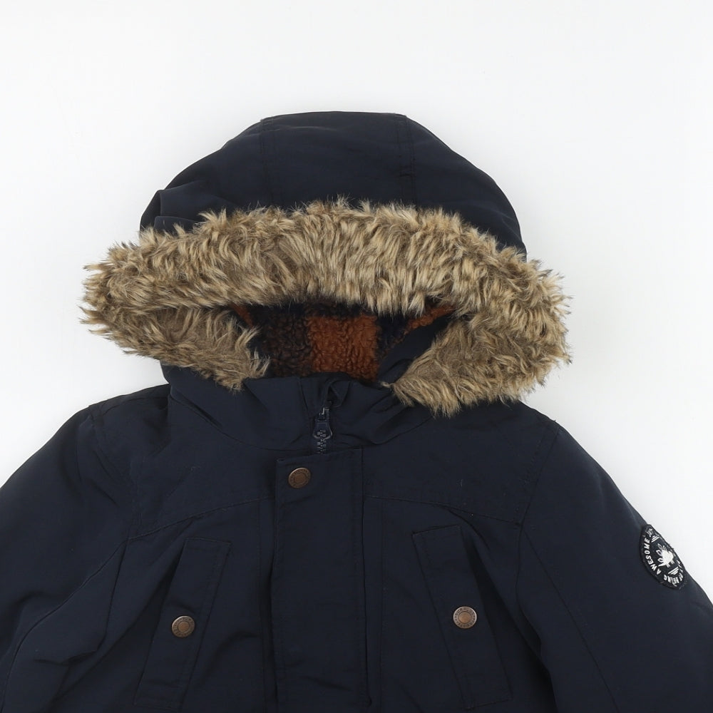 George Boys Blue   Jacket Coat Size 3-4 Years  Zip