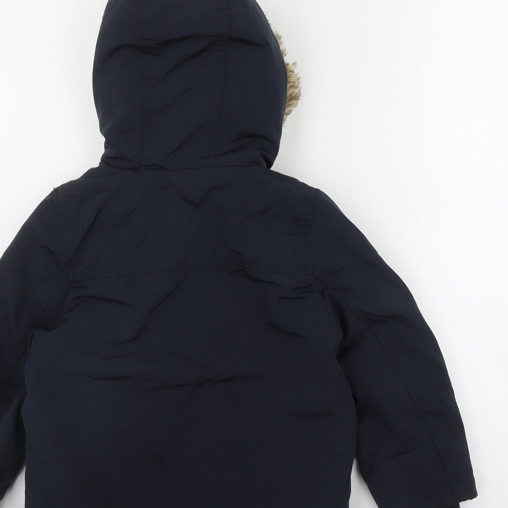 George Boys Blue   Jacket Coat Size 3-4 Years  Zip