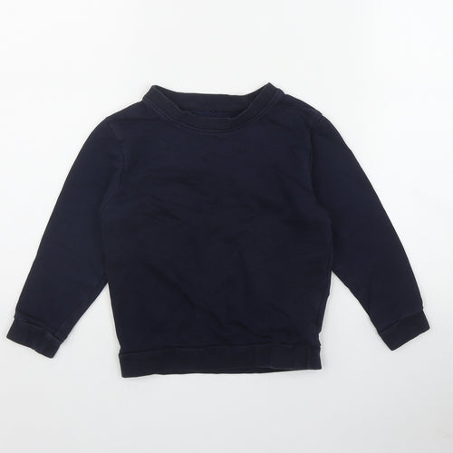 George Boys Blue  Cotton Pullover Sweatshirt Size 4-5 Years  Pullover