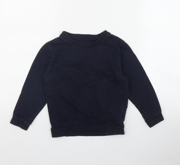 George Boys Blue  Cotton Pullover Sweatshirt Size 4-5 Years  Pullover