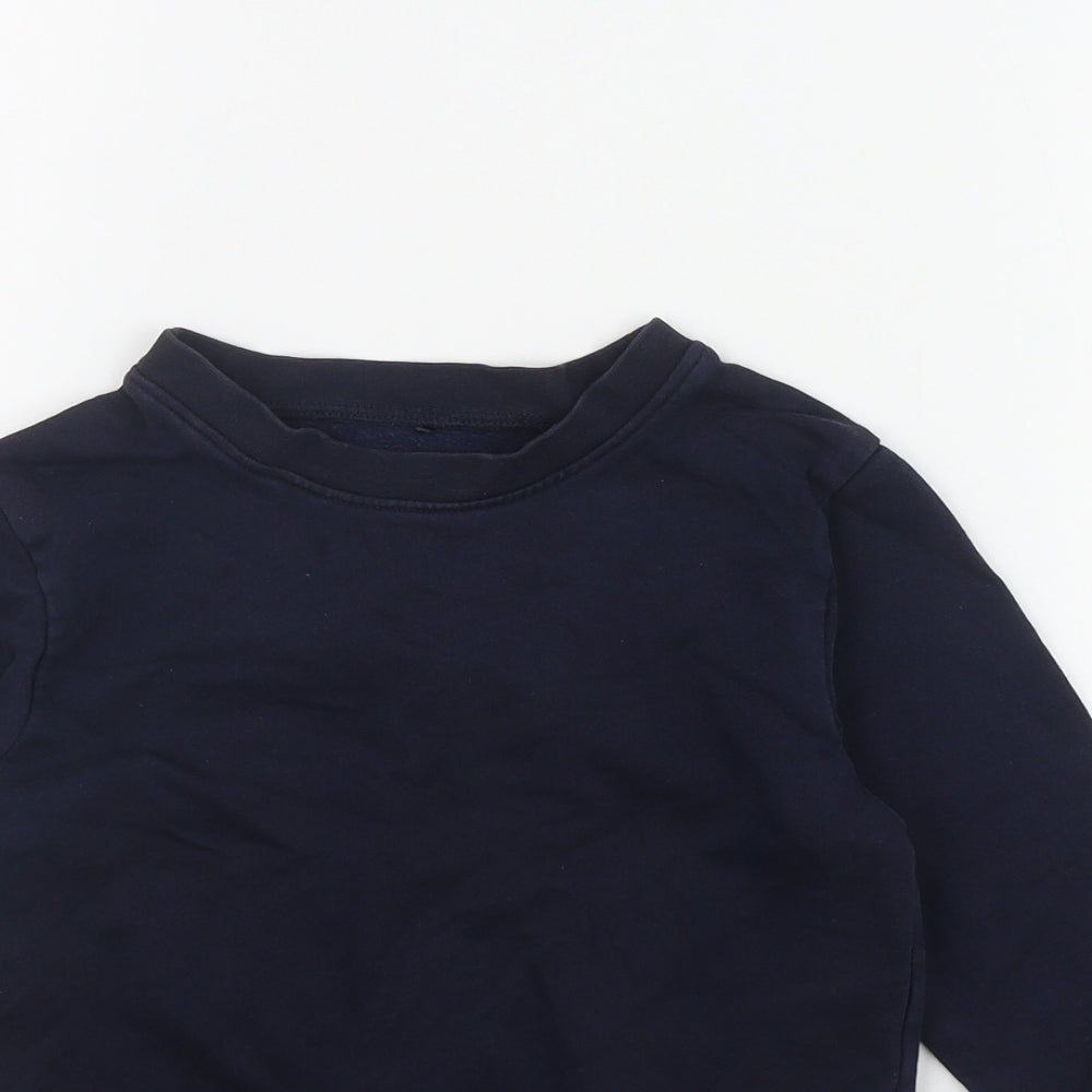 George Boys Blue  Cotton Pullover Sweatshirt Size 4-5 Years  Pullover