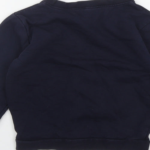 George Boys Blue  Cotton Pullover Sweatshirt Size 4-5 Years  Pullover