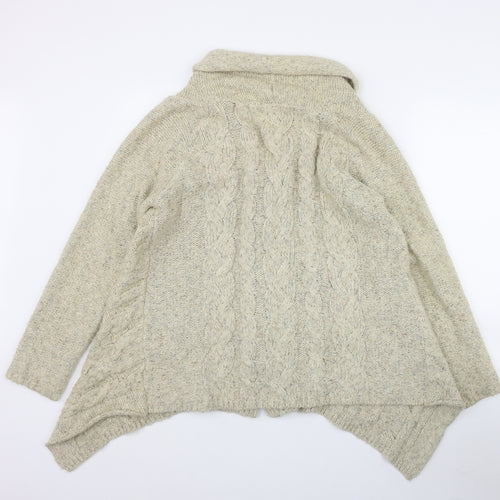 NEXT Womens Beige V-Neck  Acrylic Cardigan Jumper Size XL