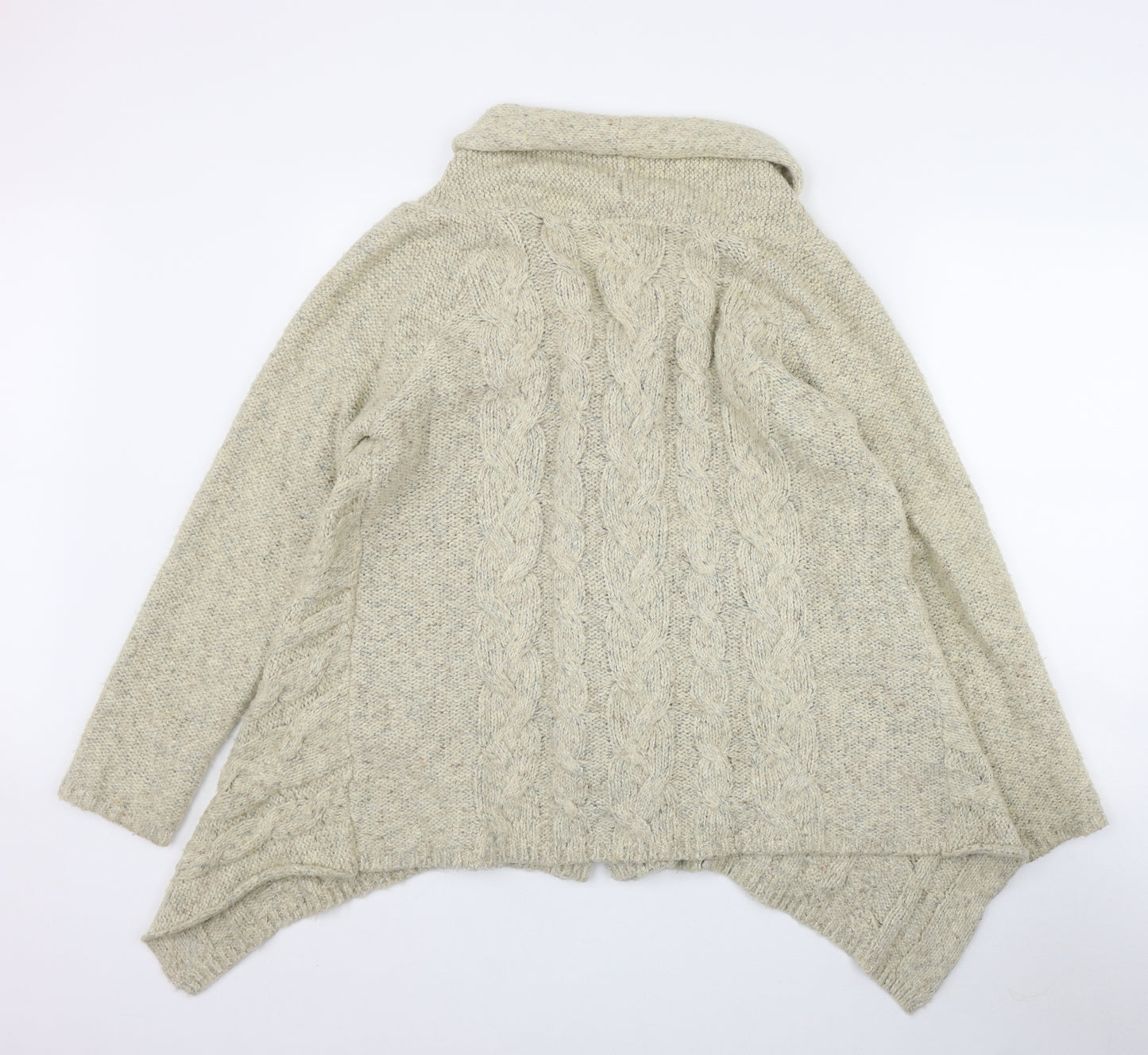 NEXT Womens Beige V-Neck  Acrylic Cardigan Jumper Size XL