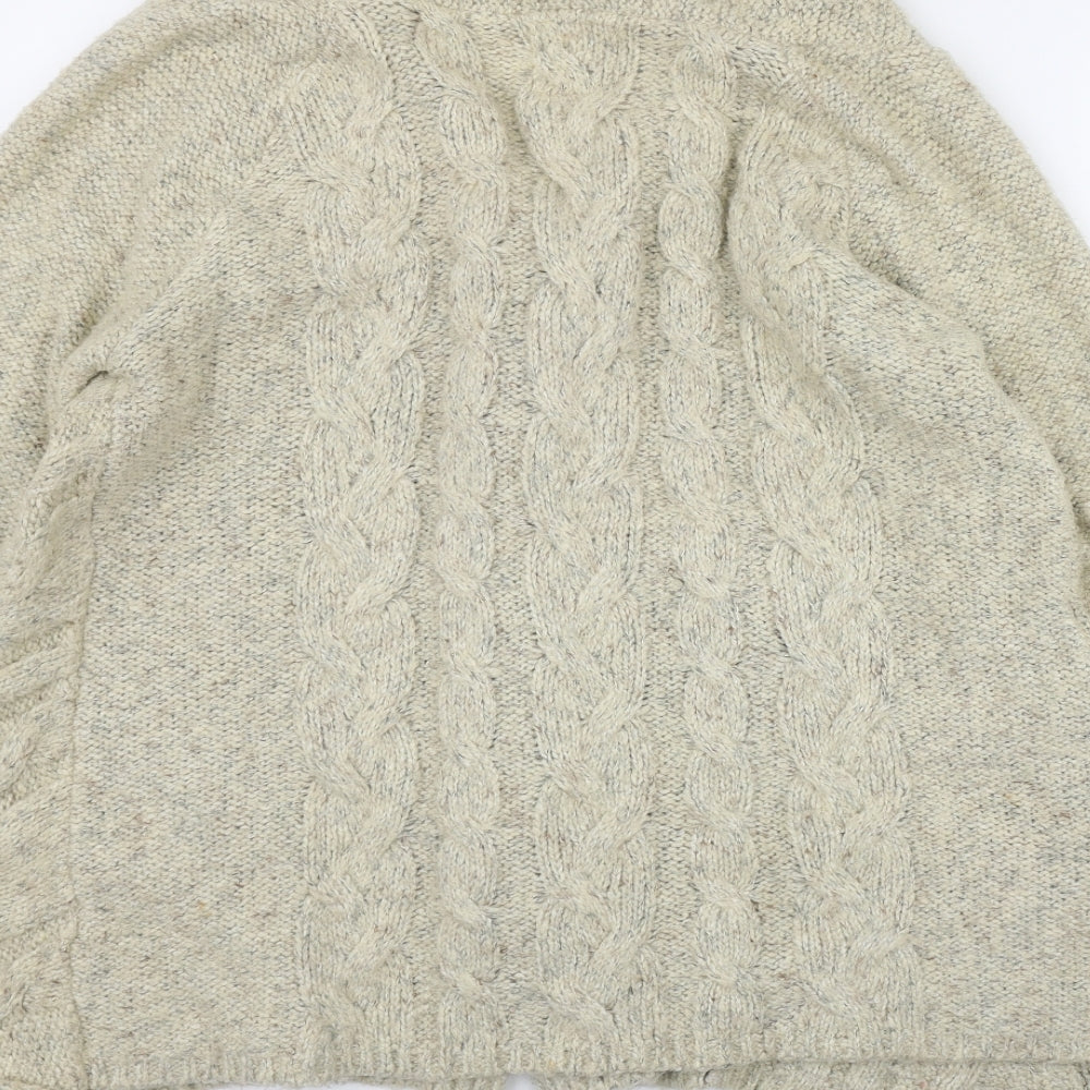 NEXT Womens Beige V-Neck  Acrylic Cardigan Jumper Size XL