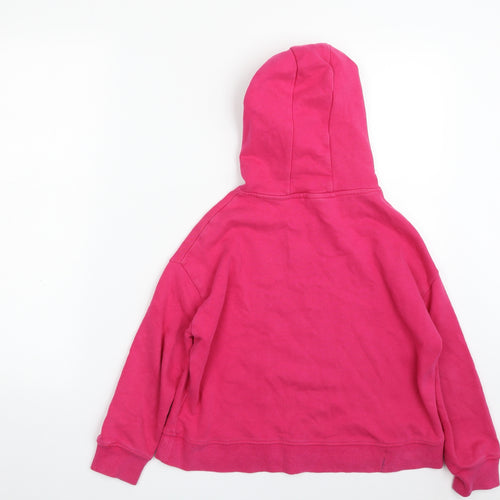 NEXT Girls Pink  Cotton Pullover Hoodie Size 9 Years  Pullover - It's Cool ; Be Kind