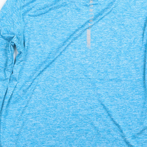 Athlitech Mens Blue  100% Polyester Pullover T-Shirt Size M Crew Neck Pullover