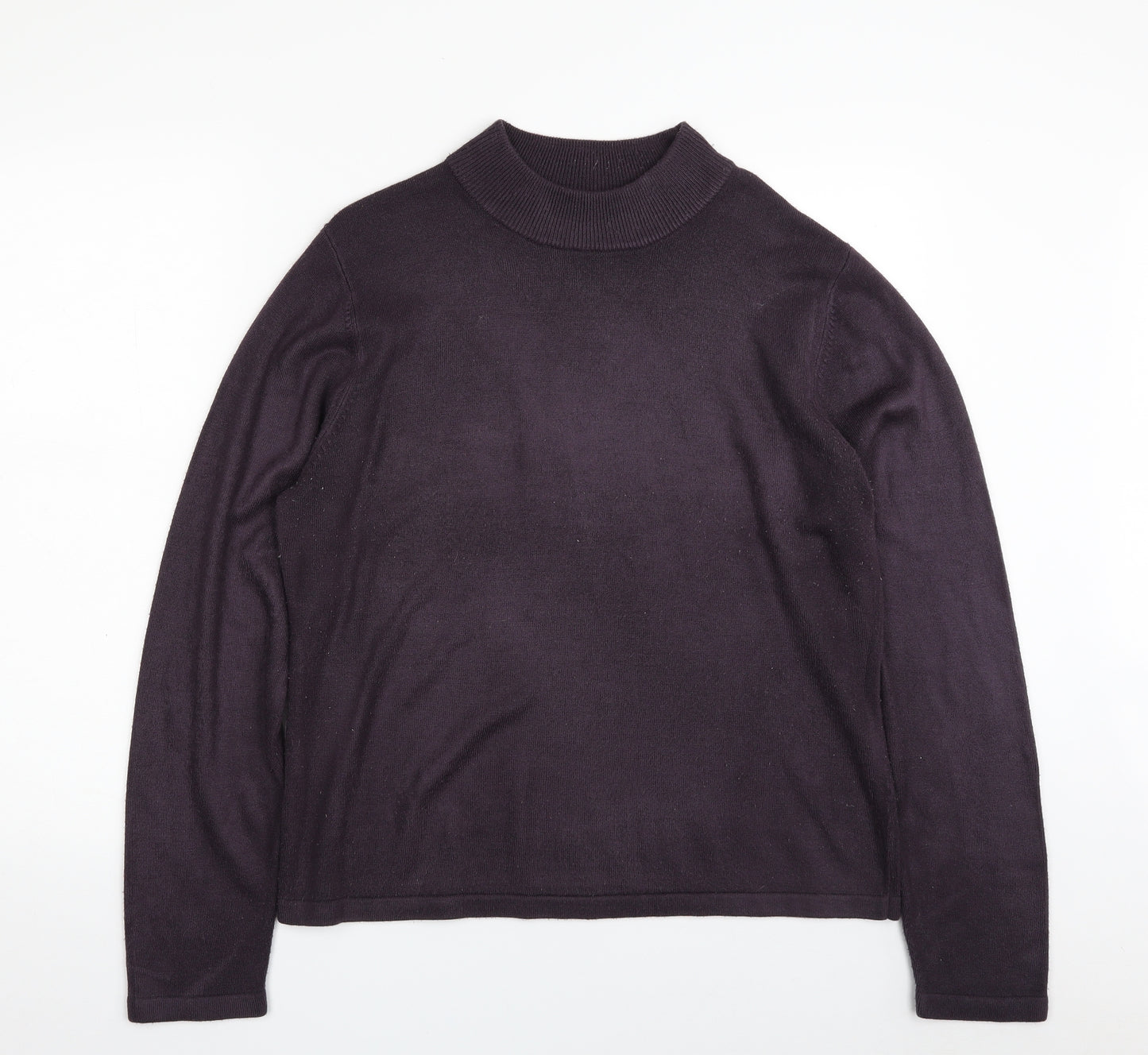 Matalan Womens Purple Crew Neck  Acrylic Pullover Jumper Size 18