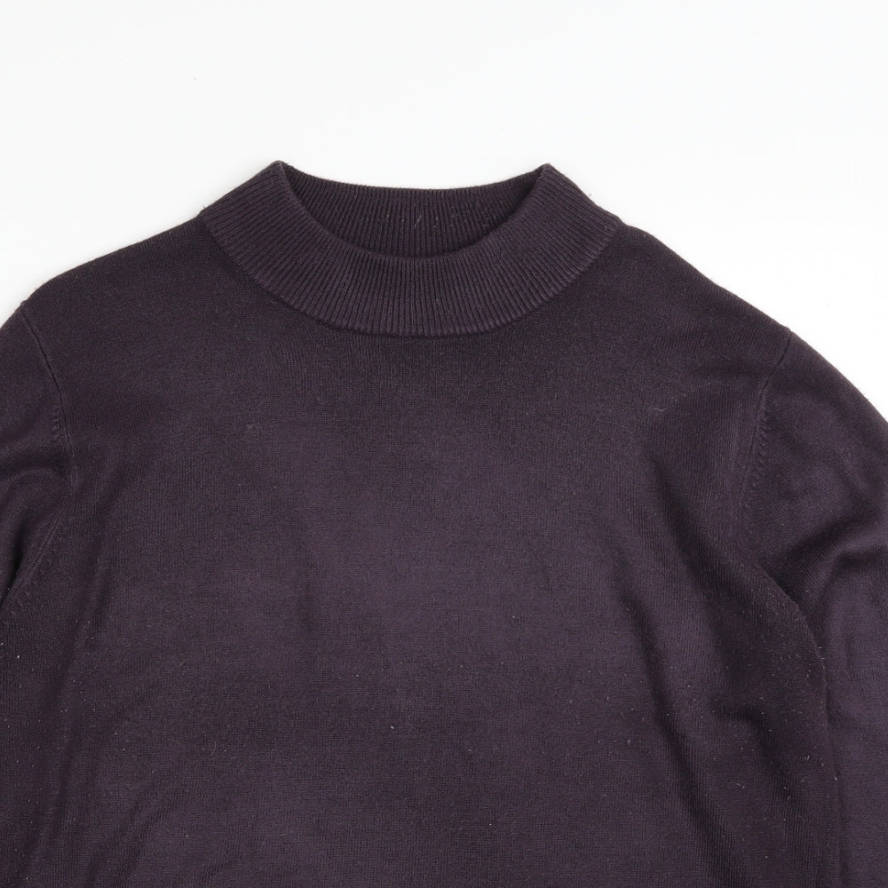 Matalan Womens Purple Crew Neck  Acrylic Pullover Jumper Size 18