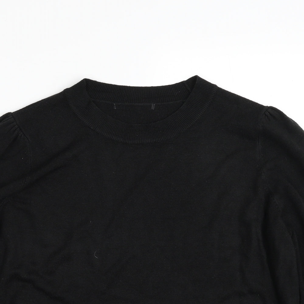 George Womens Black Crew Neck  Acrylic Pullover Jumper Size 22