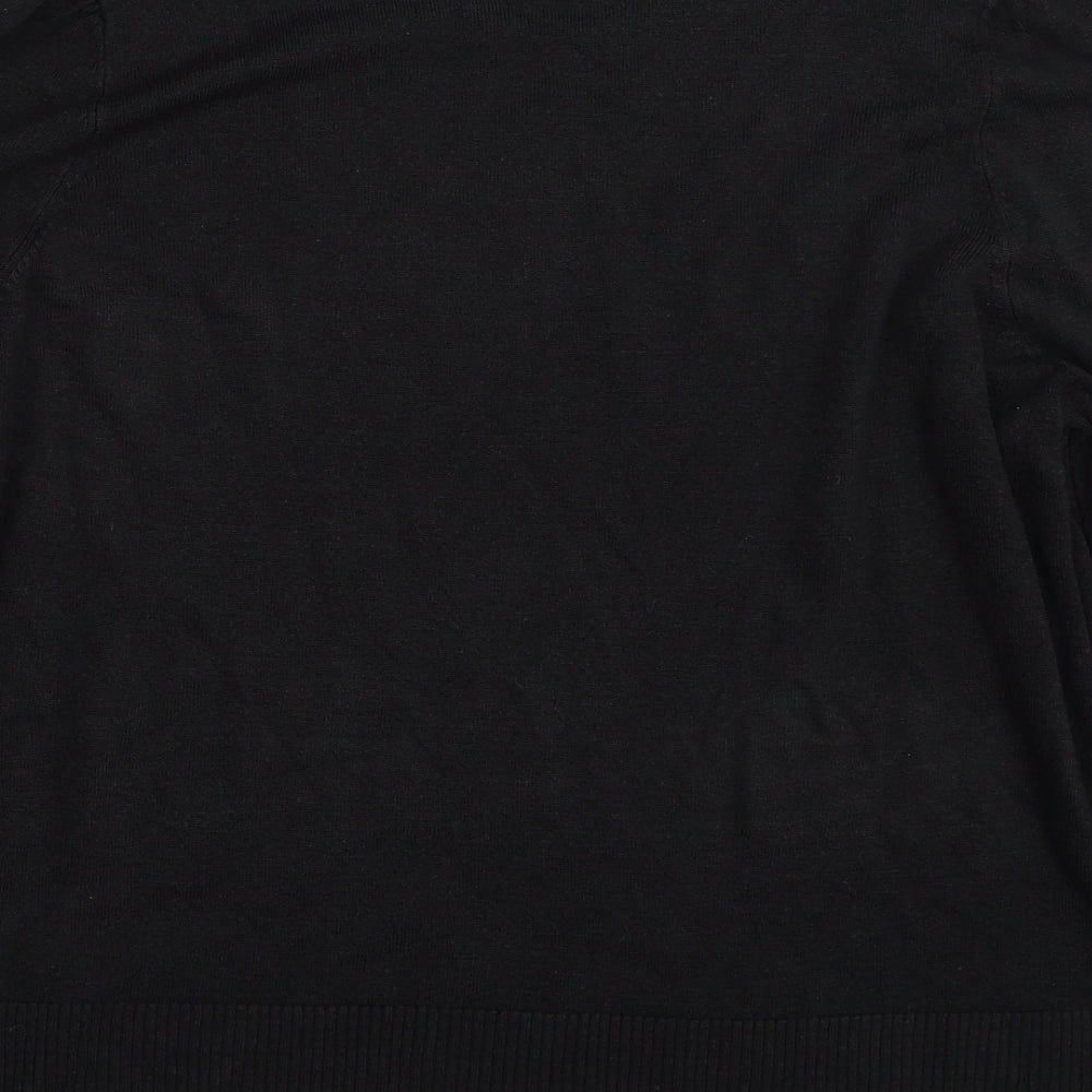George Womens Black Crew Neck  Acrylic Pullover Jumper Size 22