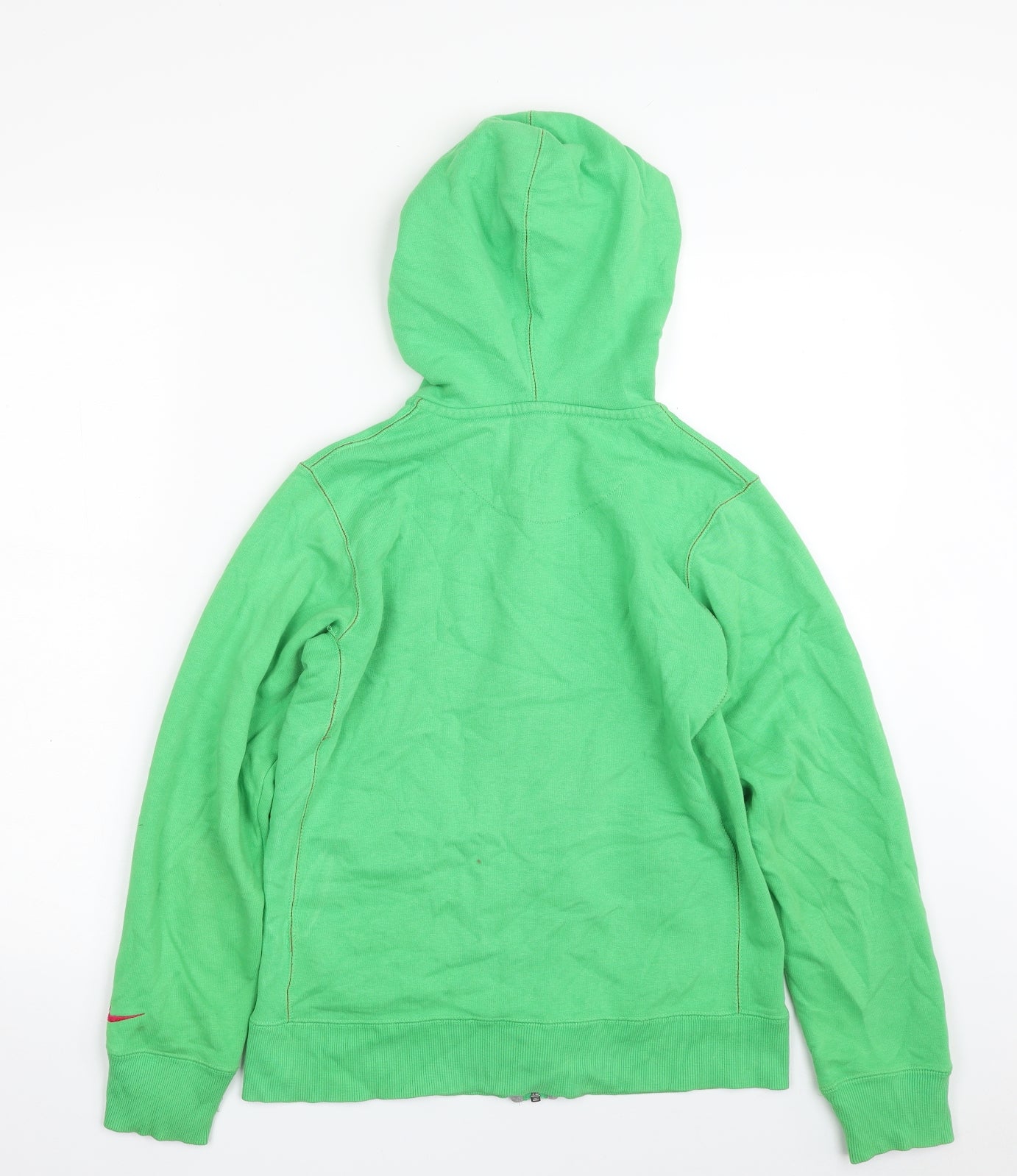 Nike Girls Green  Cotton Full Zip Hoodie Size 12-13 Years  Zip