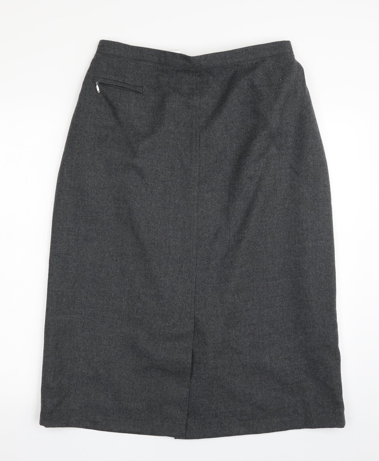 Eastex Womens Grey  Wool Maxi Skirt Size 16   Zip