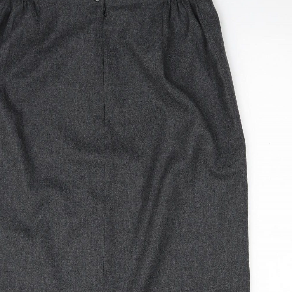 Eastex Womens Grey  Wool Maxi Skirt Size 16   Zip