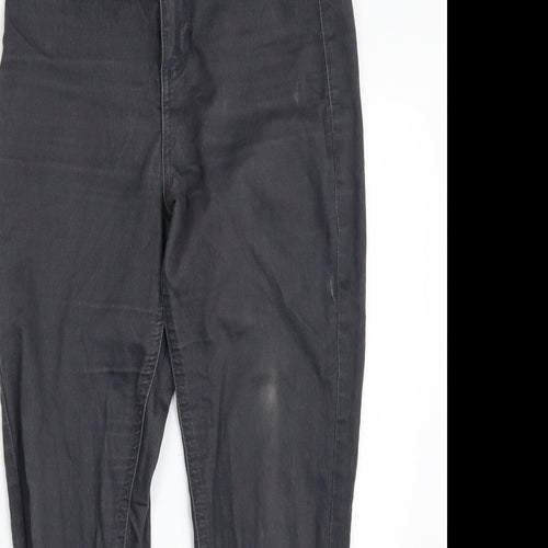 Marks and Spencer Womens Grey  Cotton Jegging Jeans Size 10 L27 in Slim Zip