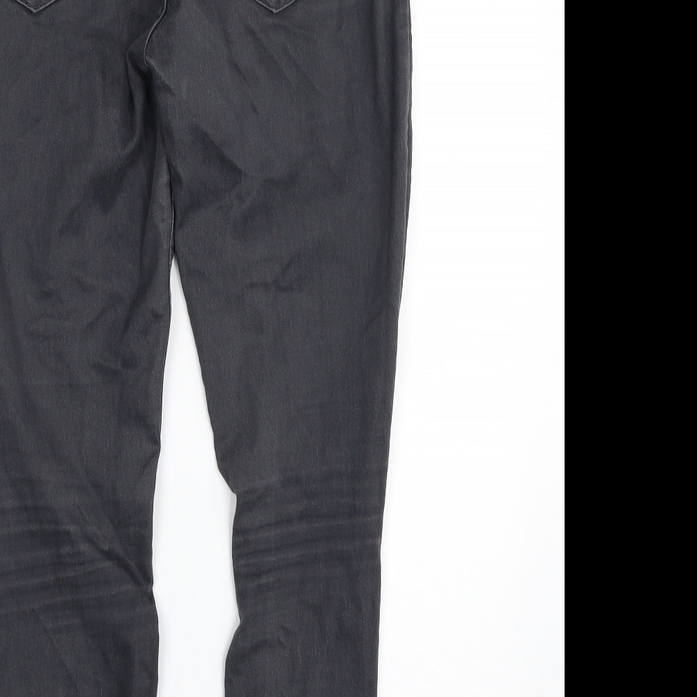 Marks and Spencer Womens Grey  Cotton Jegging Jeans Size 10 L27 in Slim Zip