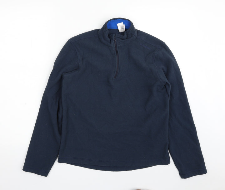 Quechua Womens Blue 100% Polyester Pullover Sweatshirt Size S Zip