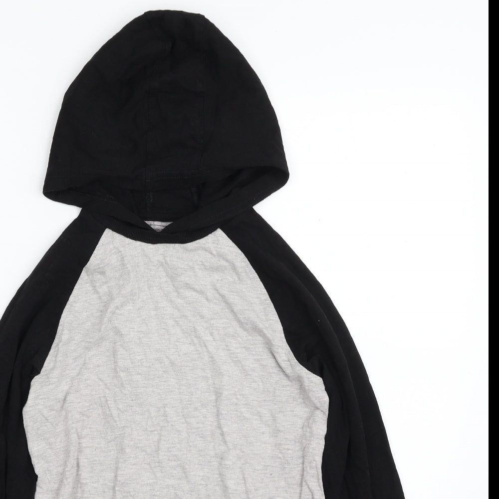 NEXT Boys Grey  Cotton Pullover Hoodie Size 11 Years  Pullover