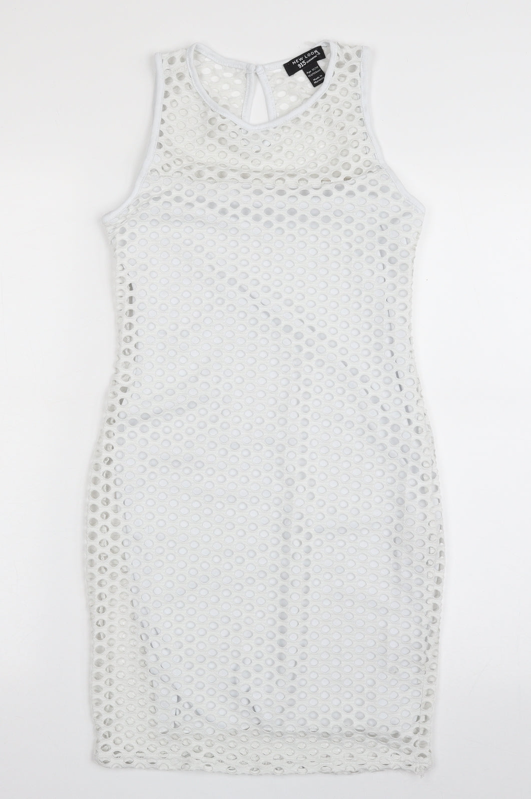 New Look Girls White  Polyester Shift  Size 12-13 Years  Scoop Neck Pullover