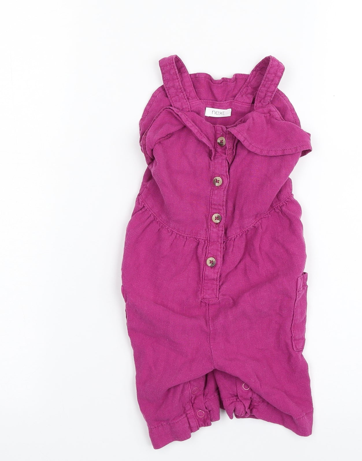 NEXT Girls Purple  Viscose Babygrow One-Piece Size 9-12 Months  Snap