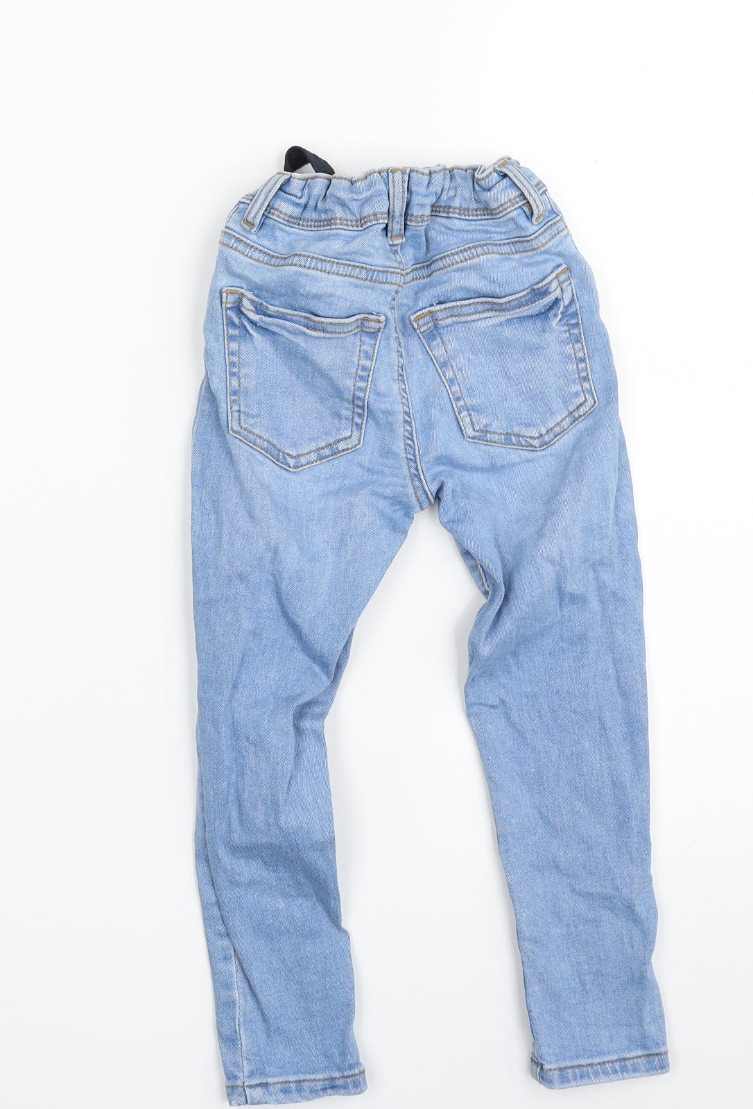 Denim & Co. Boys Blue  Cotton Skinny Jeans Size 3-4 Years  Slim Snap