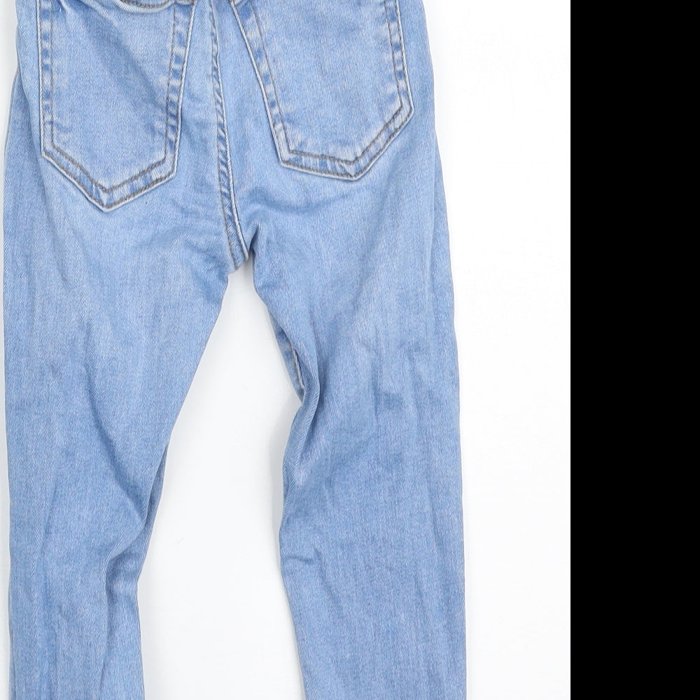 Denim & Co. Boys Blue  Cotton Skinny Jeans Size 3-4 Years  Slim Snap