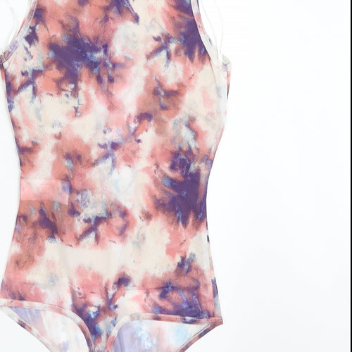 NAANAA  Womens Purple Ombré Polyester Bodysuit One-Piece Size 6  Drawstring - Item Length -28in