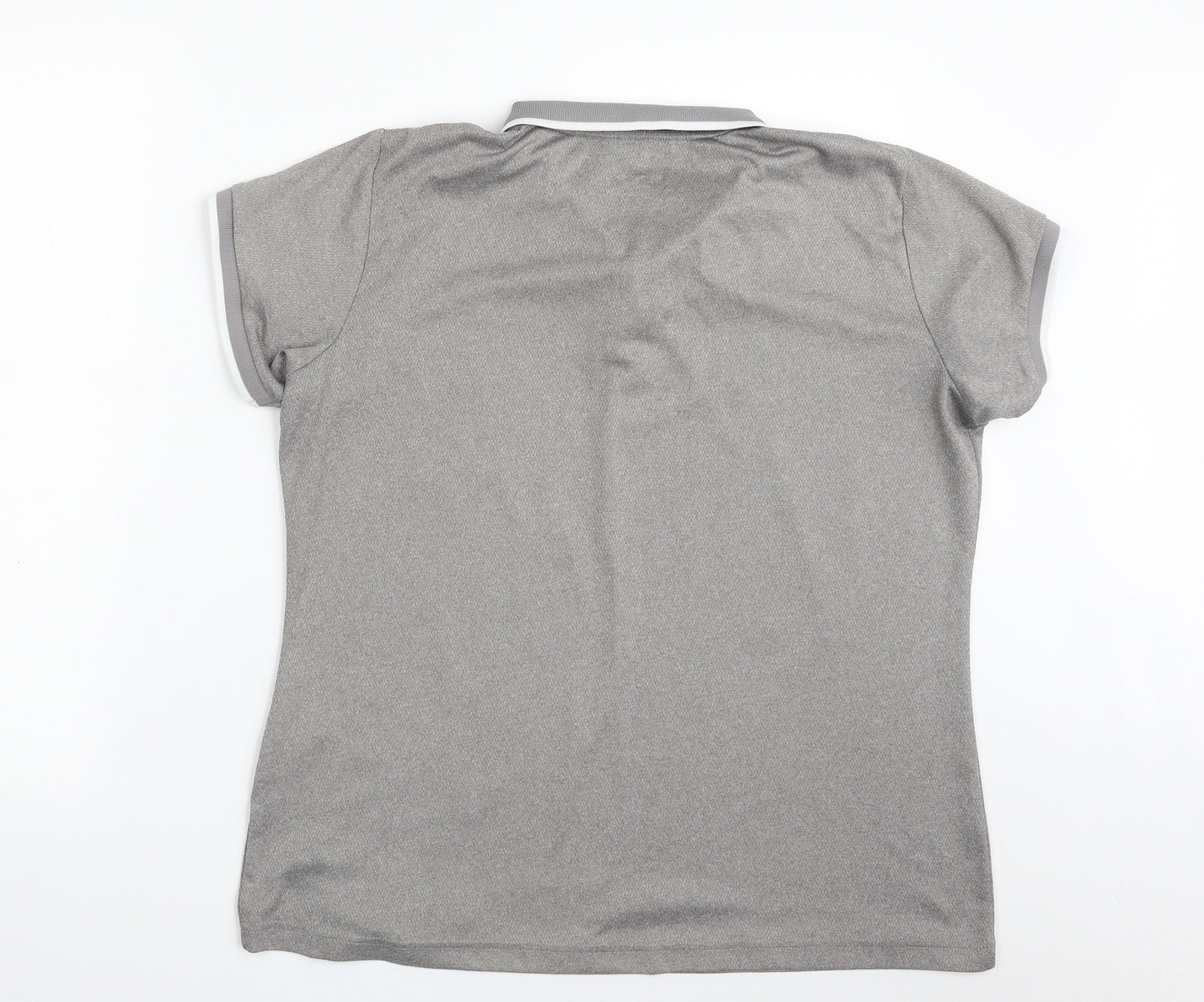 Regatta Womens Grey  100% Polyester Pullover Polo Size 20 Collared Button