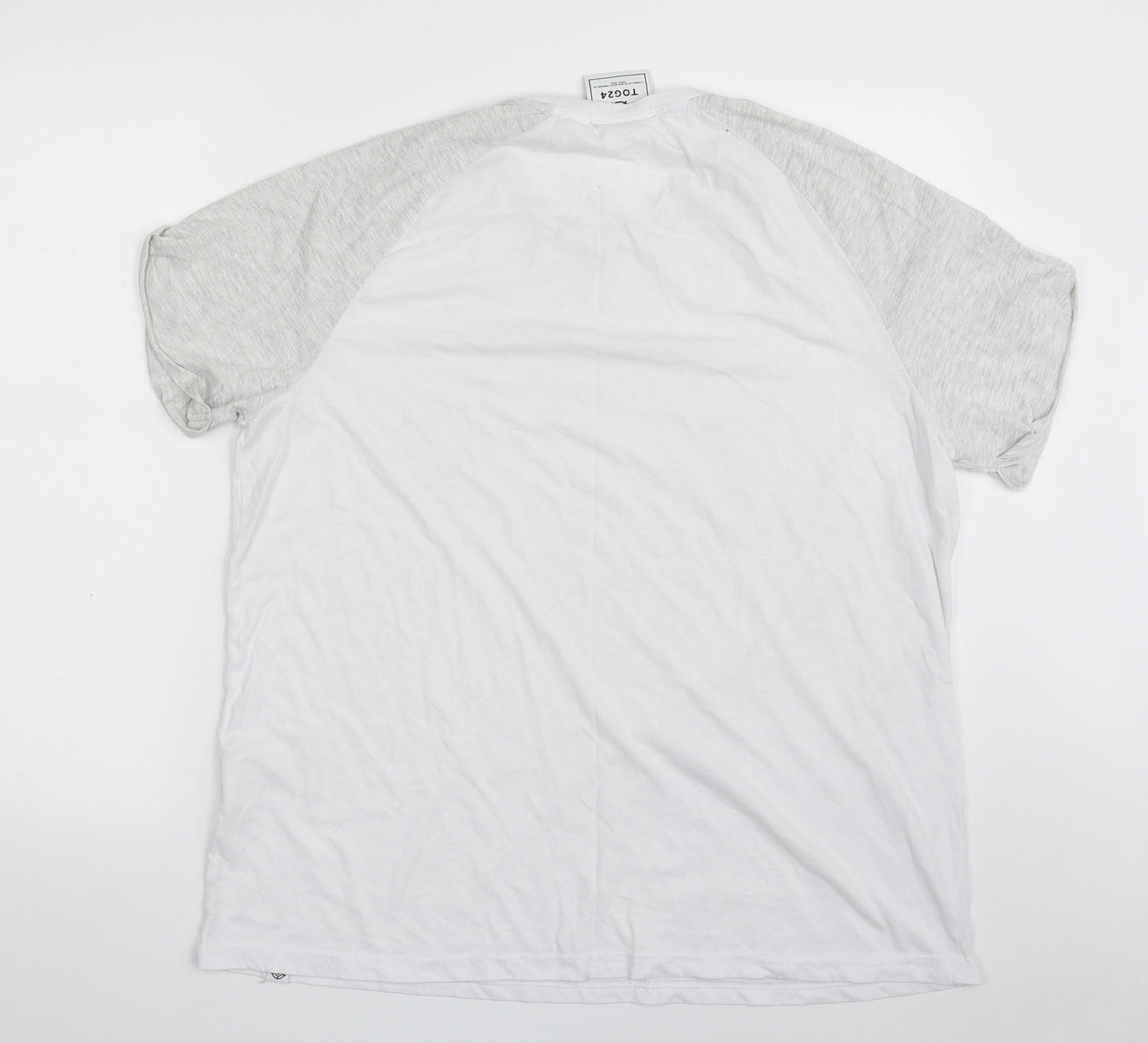 TOG 24 Womens White  Cotton Basic T-Shirt Size 18 Crew Neck