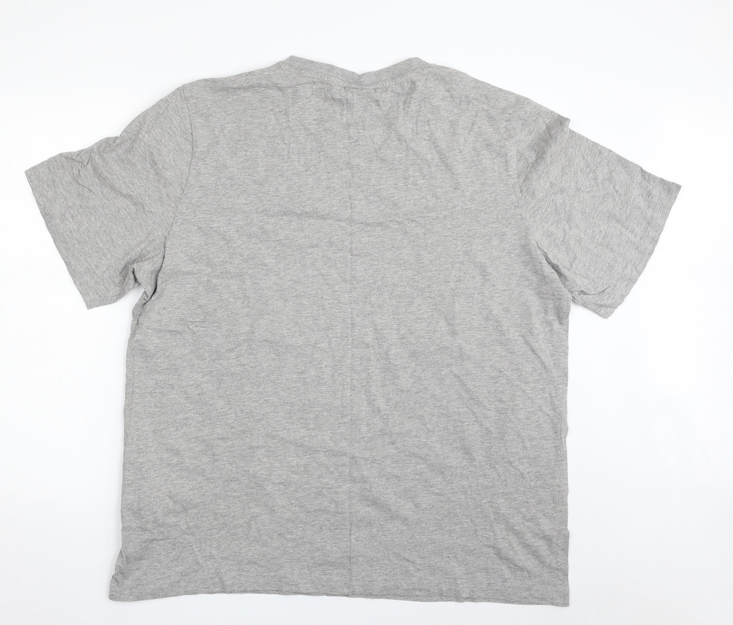 Lonsdale Mens Grey  Cotton  T-Shirt Size 4XL Crew Neck