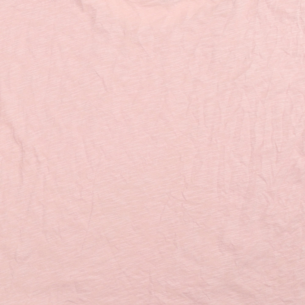 NEXT Womens Pink  100% Cotton Basic T-Shirt Size 18 Boat Neck - Cap Sleeve