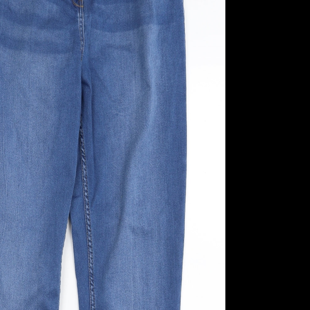 Falmer  Womens Blue  Cotton Skinny Jeans Size 16 L29 in Slim Zip