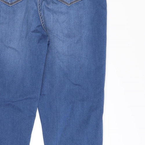 Falmer  Womens Blue  Cotton Skinny Jeans Size 16 L29 in Slim Zip