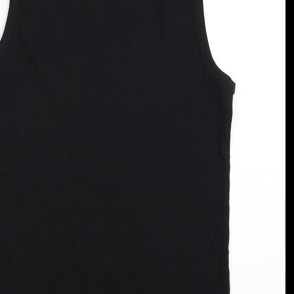 Peacocks Mens Black  Polyester Vest Sweatshirt Size L