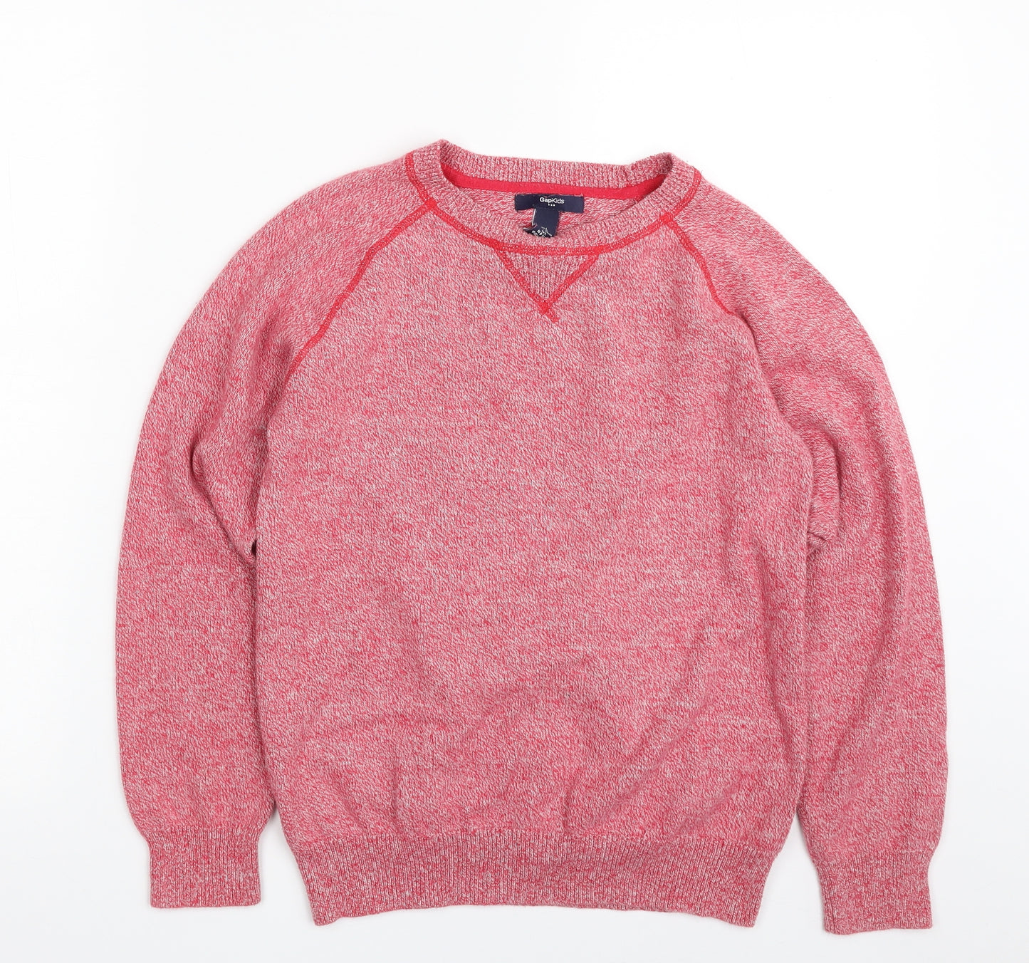 Gap Girls Pink Crew Neck  100% Cotton Pullover Jumper Size 10-11 Years  Pullover