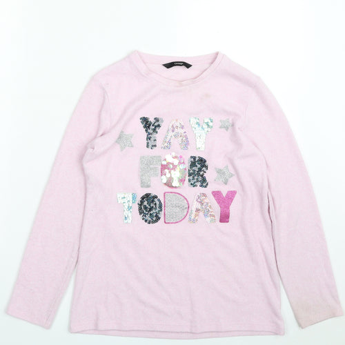 George Girls Pink Crew Neck  Viscose Pullover Jumper Size 10-11 Years  Pullover - Yay For Today