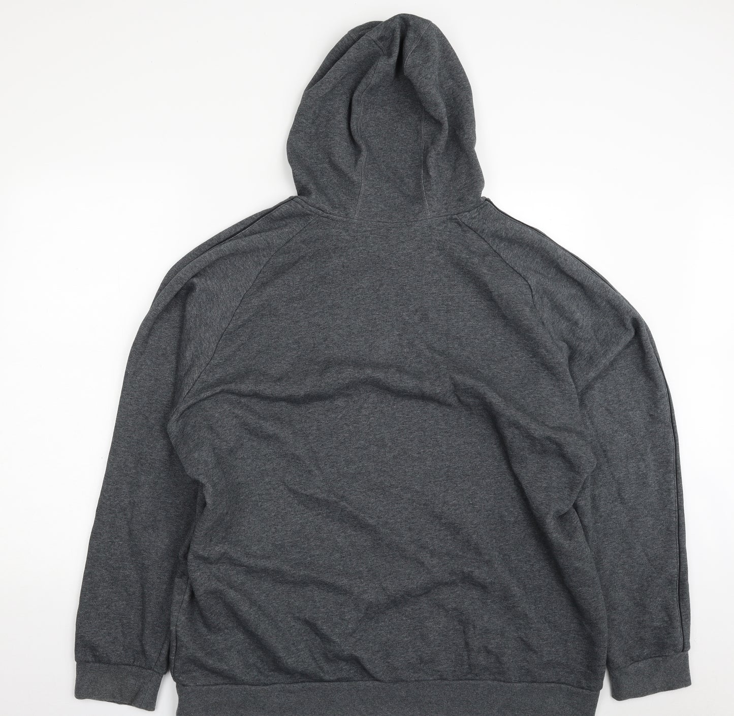 adidas Mens Grey  Cotton Pullover Hoodie Size 2XL