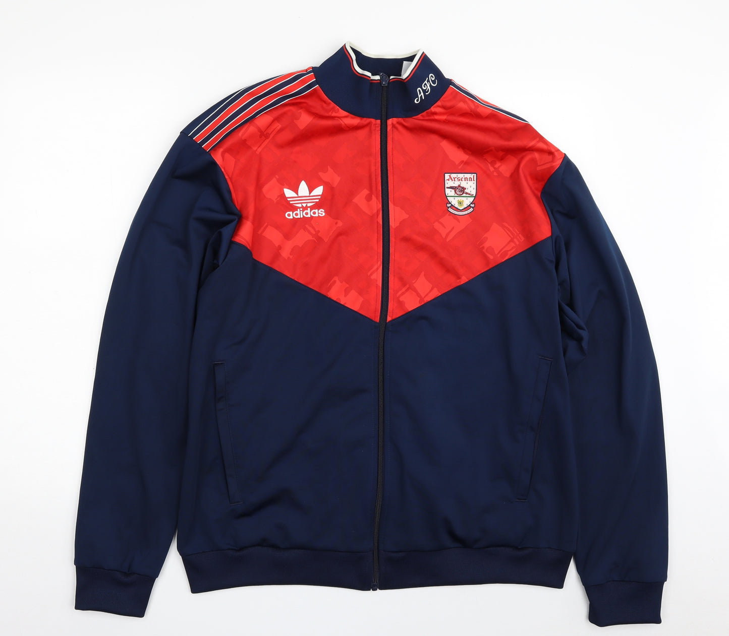 adidas Mens Blue  Polyester Full Zip Sweatshirt Size L   - Arsenal FC