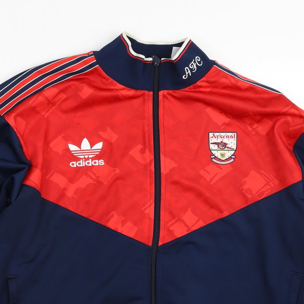 adidas Mens Blue  Polyester Full Zip Sweatshirt Size L   - Arsenal FC