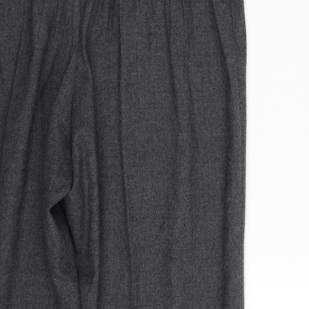 Eastex Womens Grey  Wool Trousers  Size 16 L28 in Regular Zip