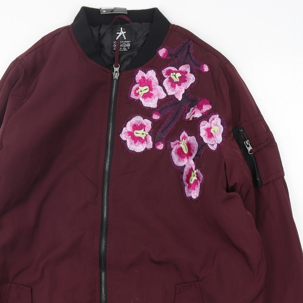 Atmosphere Womens Purple Floral  Jacket  Size 16