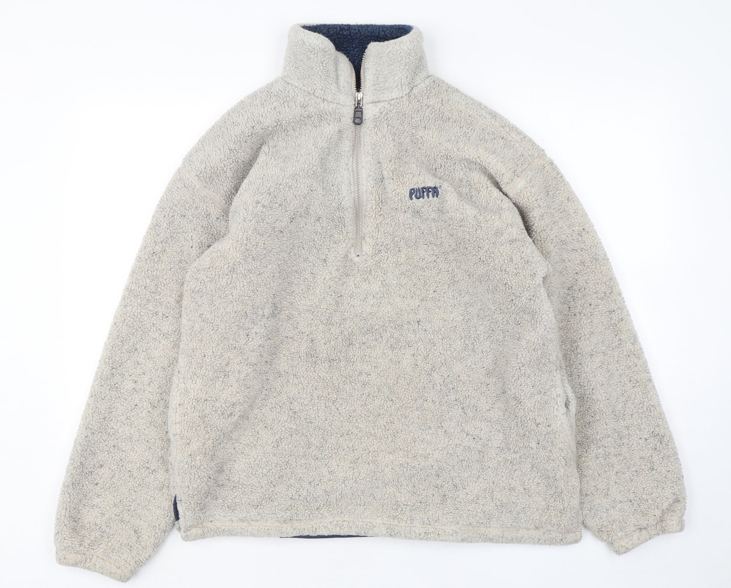 Puffa Mens Beige  Acrylic Pullover Sweatshirt Size S