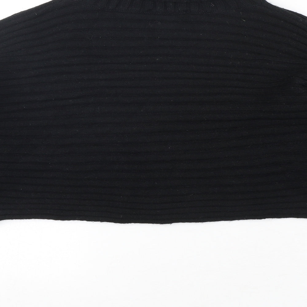 New Look Womens Black Roll Neck  Acrylic Pullover Jumper Size S
