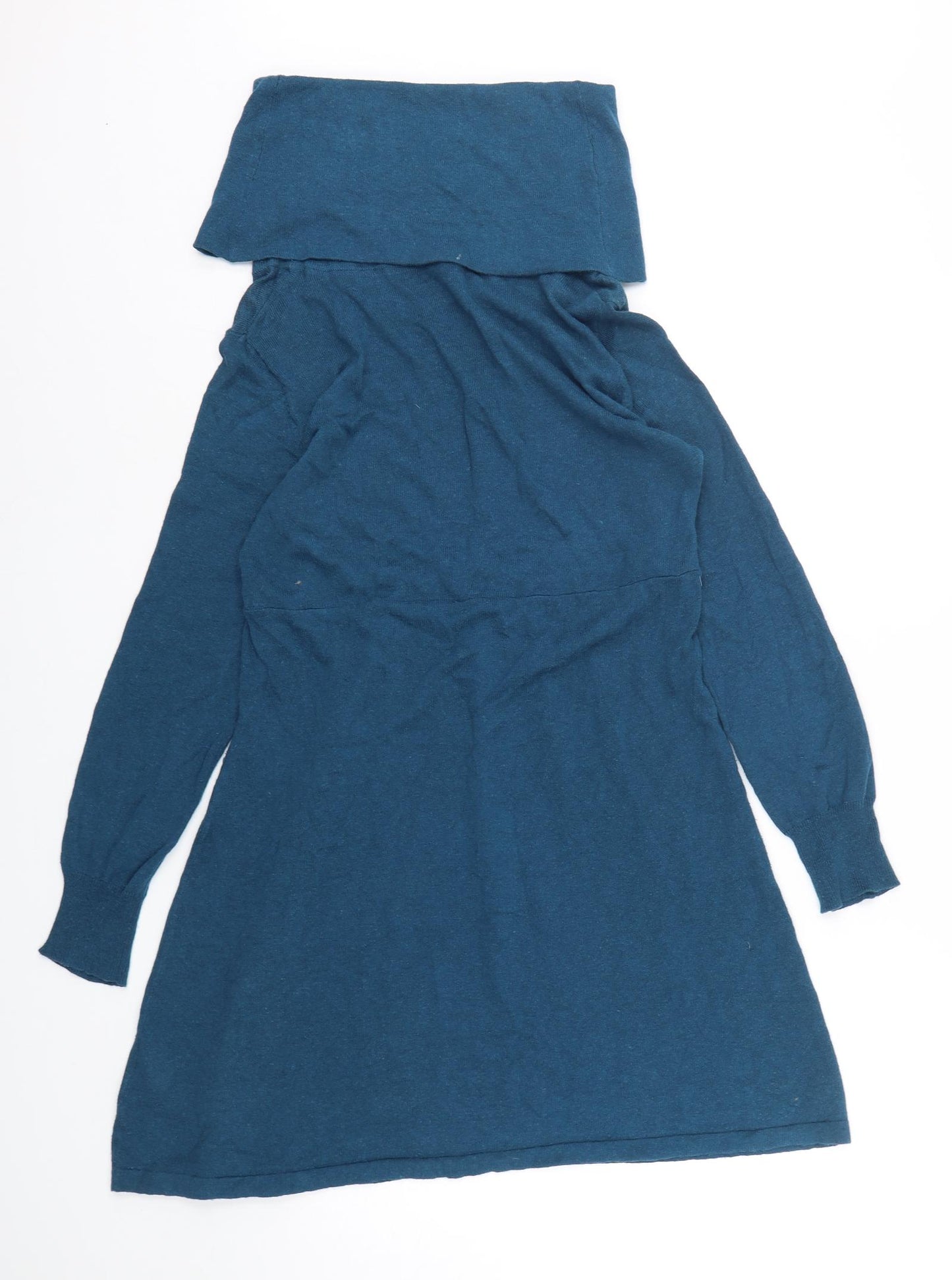 Braintree Womens Green Roll Neck  Hemp Pullover Jumper Size 10