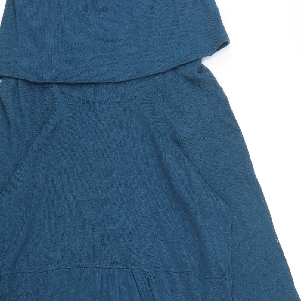 Braintree Womens Green Roll Neck  Hemp Pullover Jumper Size 10