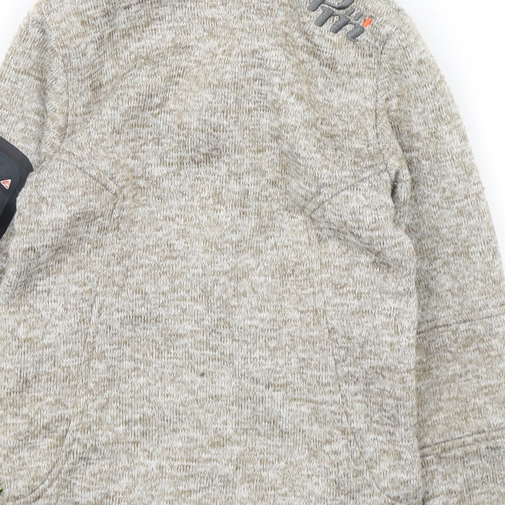 peak mountain Boys Beige  Polyester Full Zip Sweatshirt Size 6 Years  Zip